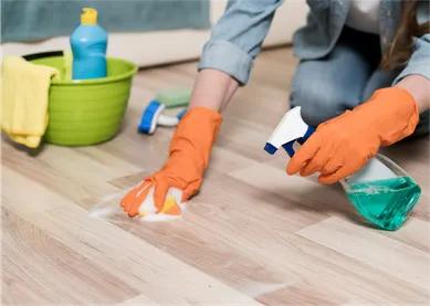 How to clean wooden floors without creating dust.